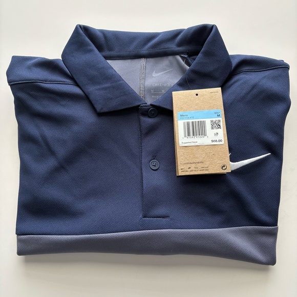 Men's Nike Golf Dri-Fit Victory+ Color Block Polo Shirt Medium New With Tags - Picture 3 of 5